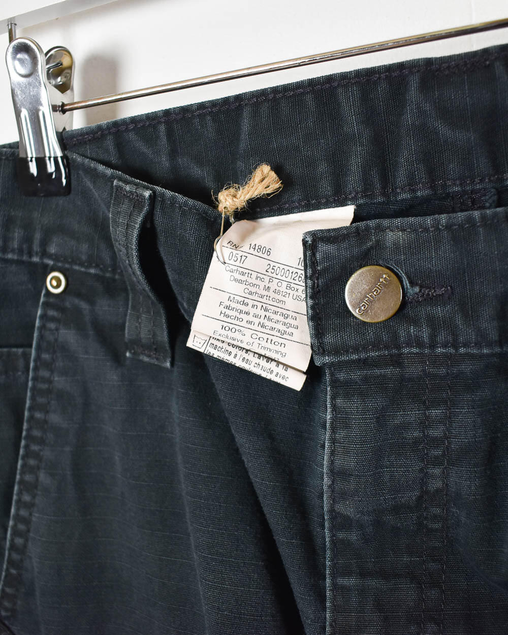 Black Carhartt Double Knee Carpenter Jeans - W33 L30