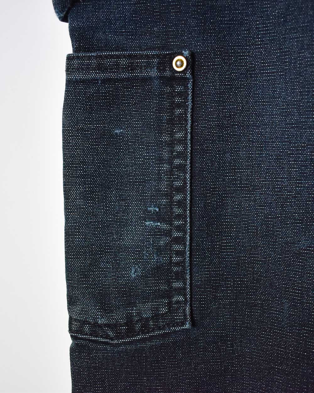 Black Carhartt Distressed Double Knee Carpenter Jeans - W34 L34