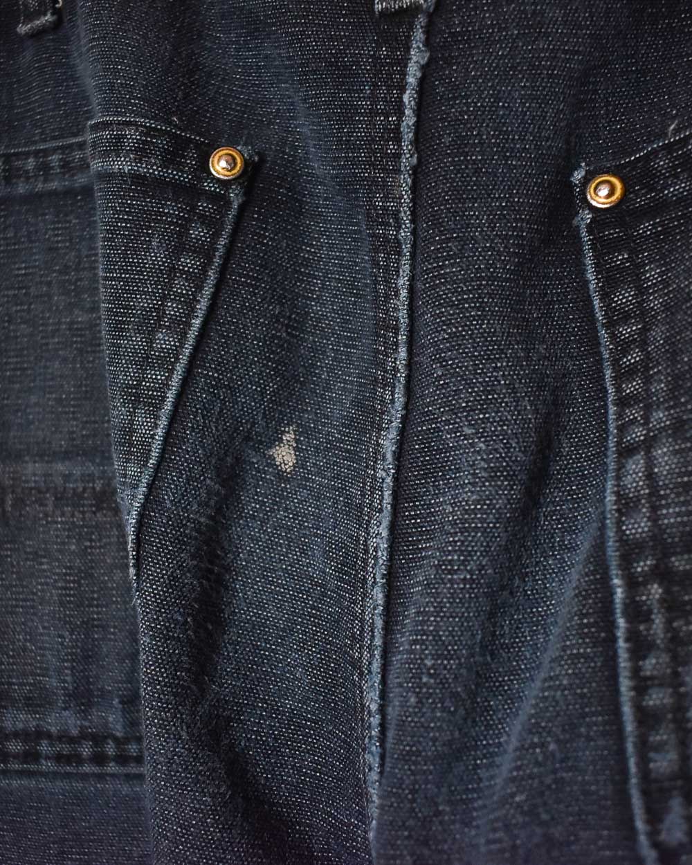 Black Carhartt Distressed Double Knee Carpenter Jeans - W34 L34