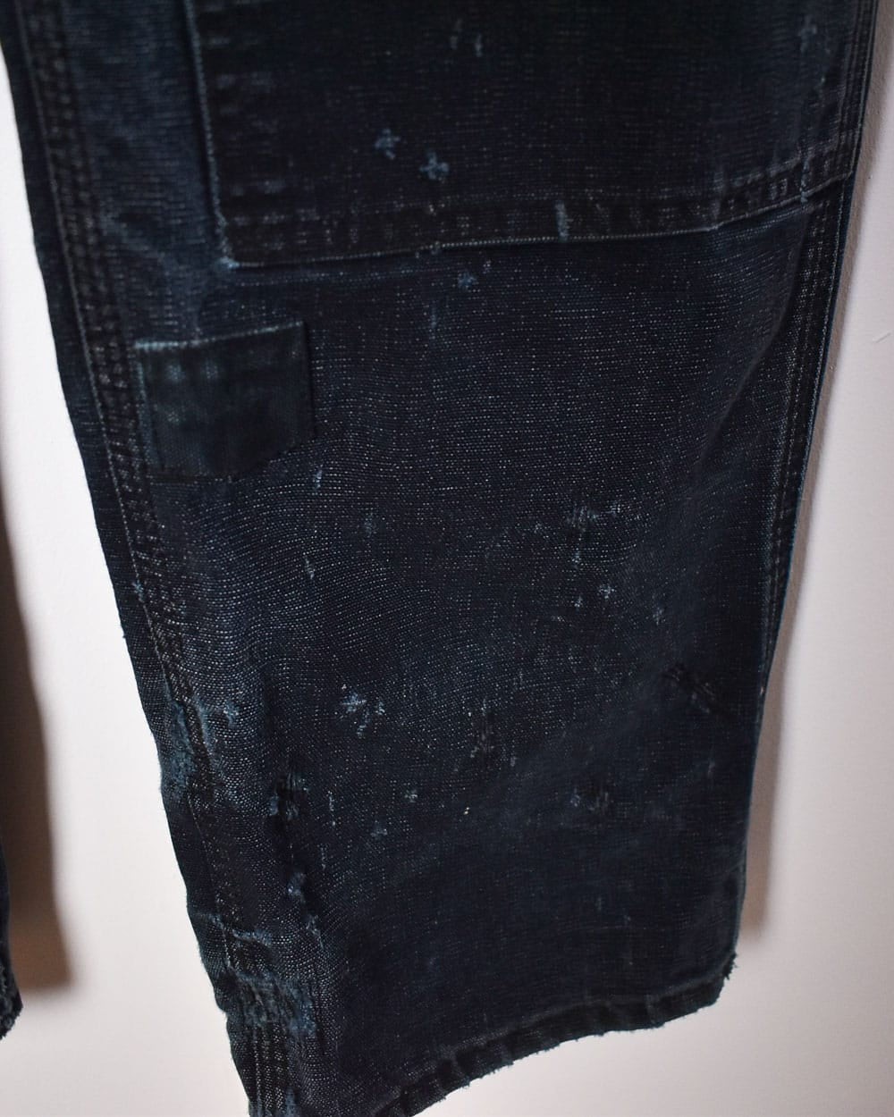 Black Carhartt Distressed Double Knee Carpenter Jeans - W34 L34