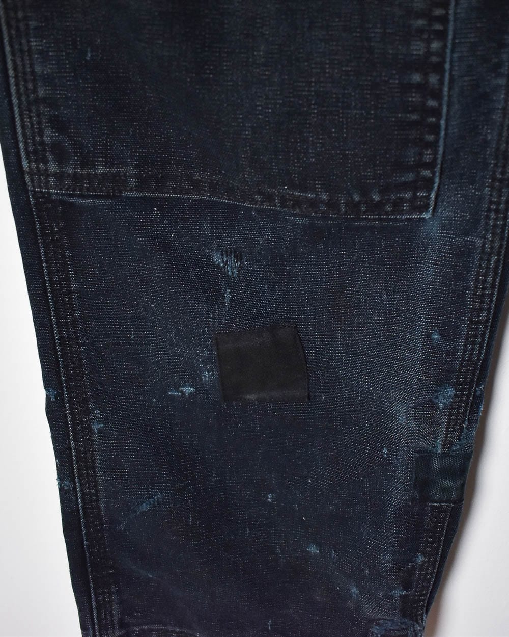 Black Carhartt Distressed Double Knee Carpenter Jeans - W34 L34