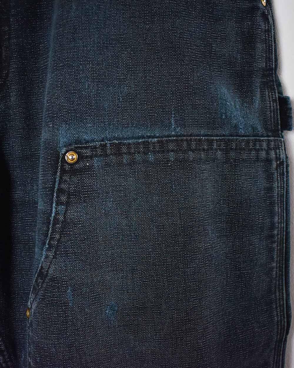 Black Carhartt Distressed Double Knee Carpenter Jeans - W34 L34