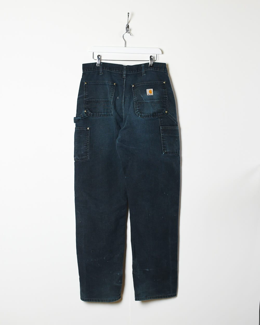 Black Carhartt Distressed Double Knee Carpenter Jeans - W34 L34