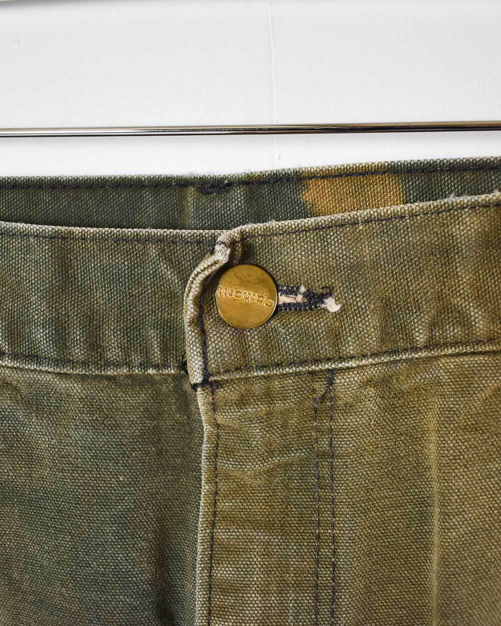 Green Carhartt Heavyweight Double Knee Jeans - W32 L32