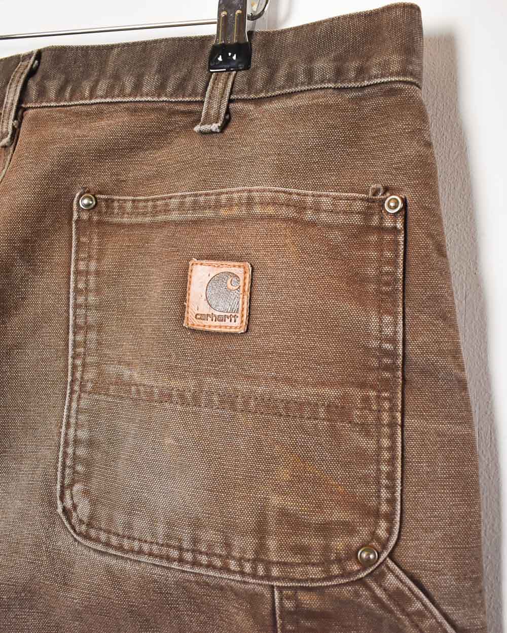 Brown Carhartt Double Knee Carpenter Jeans - W36