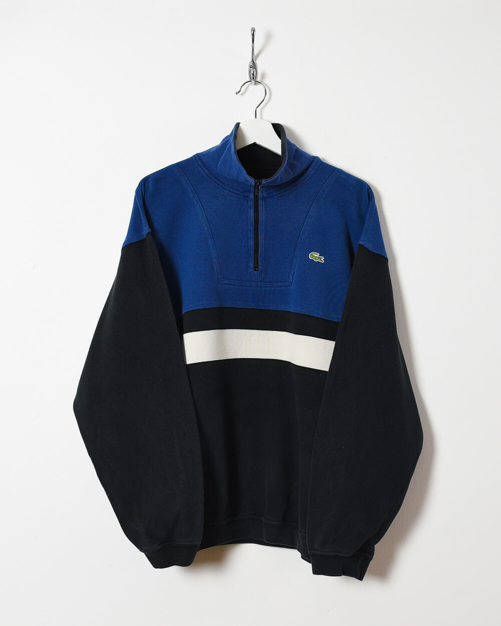 Black Chemise Lacoste 1/4 Zip Sweatshirt - Large