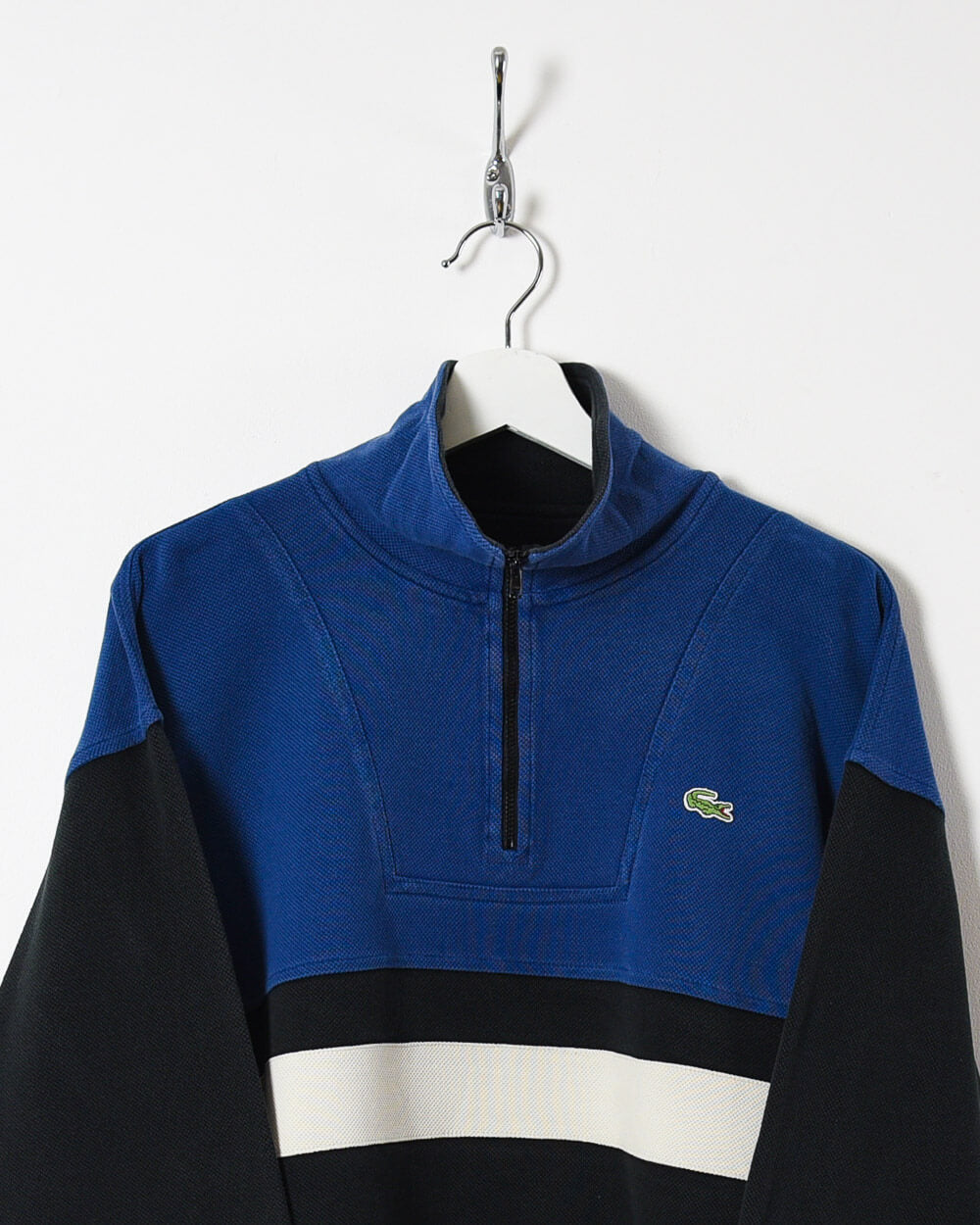 Black Chemise Lacoste 1/4 Zip Sweatshirt - Large