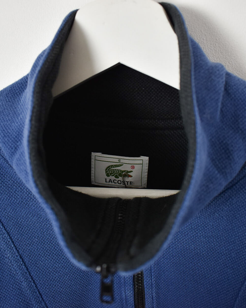 Black Chemise Lacoste 1/4 Zip Sweatshirt - Large