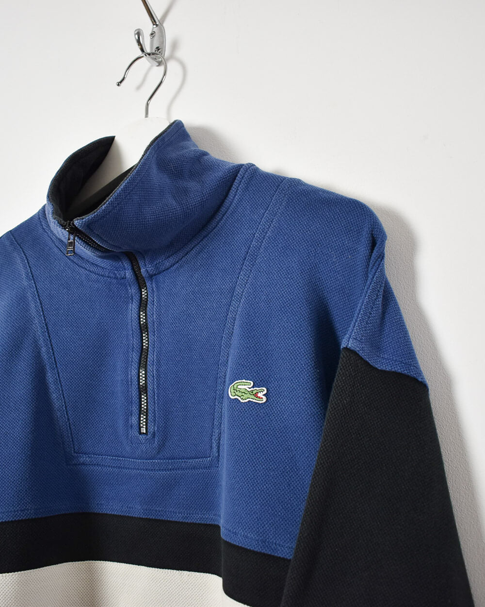 Black Chemise Lacoste 1/4 Zip Sweatshirt - Large