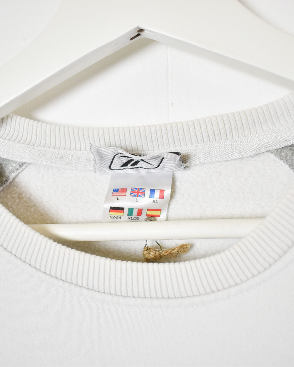 White Reebok Sweatshirt - Large