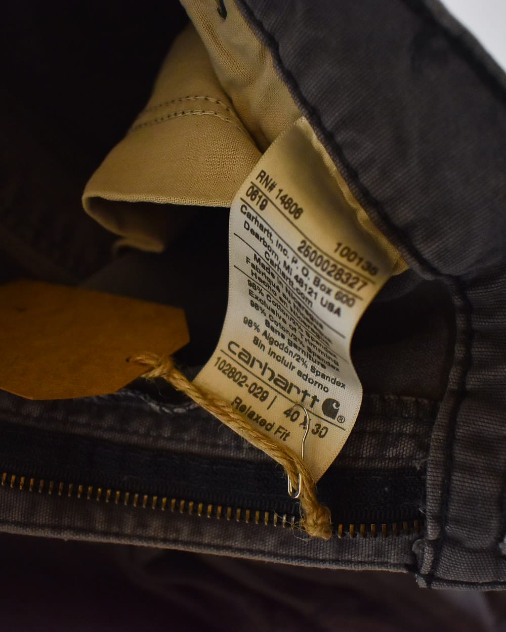 Grey Carhartt Double Knee Carpenter Jeans - W40 L30