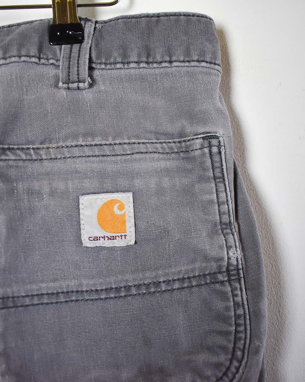 Grey Carhartt Double Knee Carpenter Jeans - W40 L30