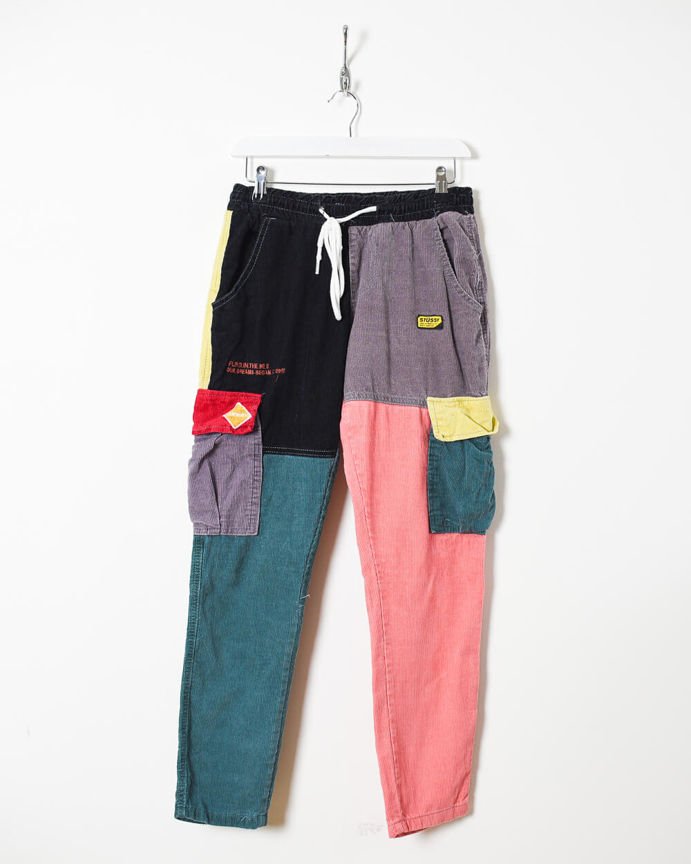 Pink Stussy Patched Corduroy Jeans - W30 L29