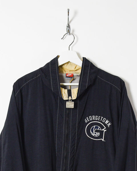 Vintage 90s Nylon Black Nike Georgetown Hoyas Jacket - XX-Large