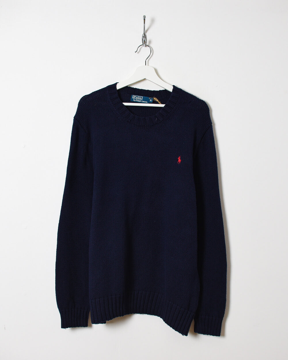 Navy Ralph Lauren Knitted Sweatshirt - Large