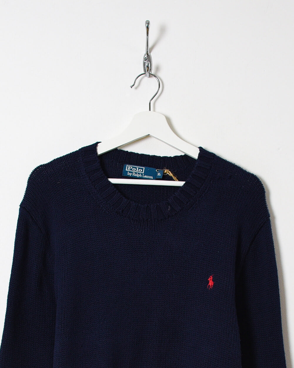 Navy Ralph Lauren Knitted Sweatshirt - Large