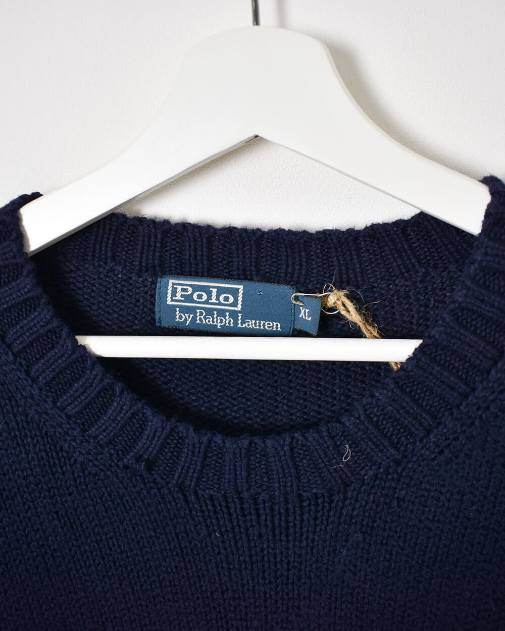 Navy Ralph Lauren Knitted Sweatshirt - Large