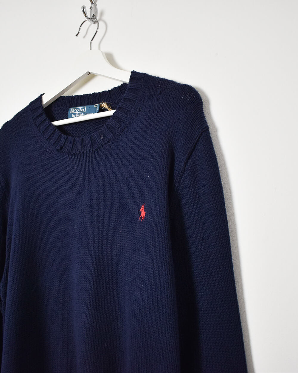 Navy Ralph Lauren Knitted Sweatshirt - Large