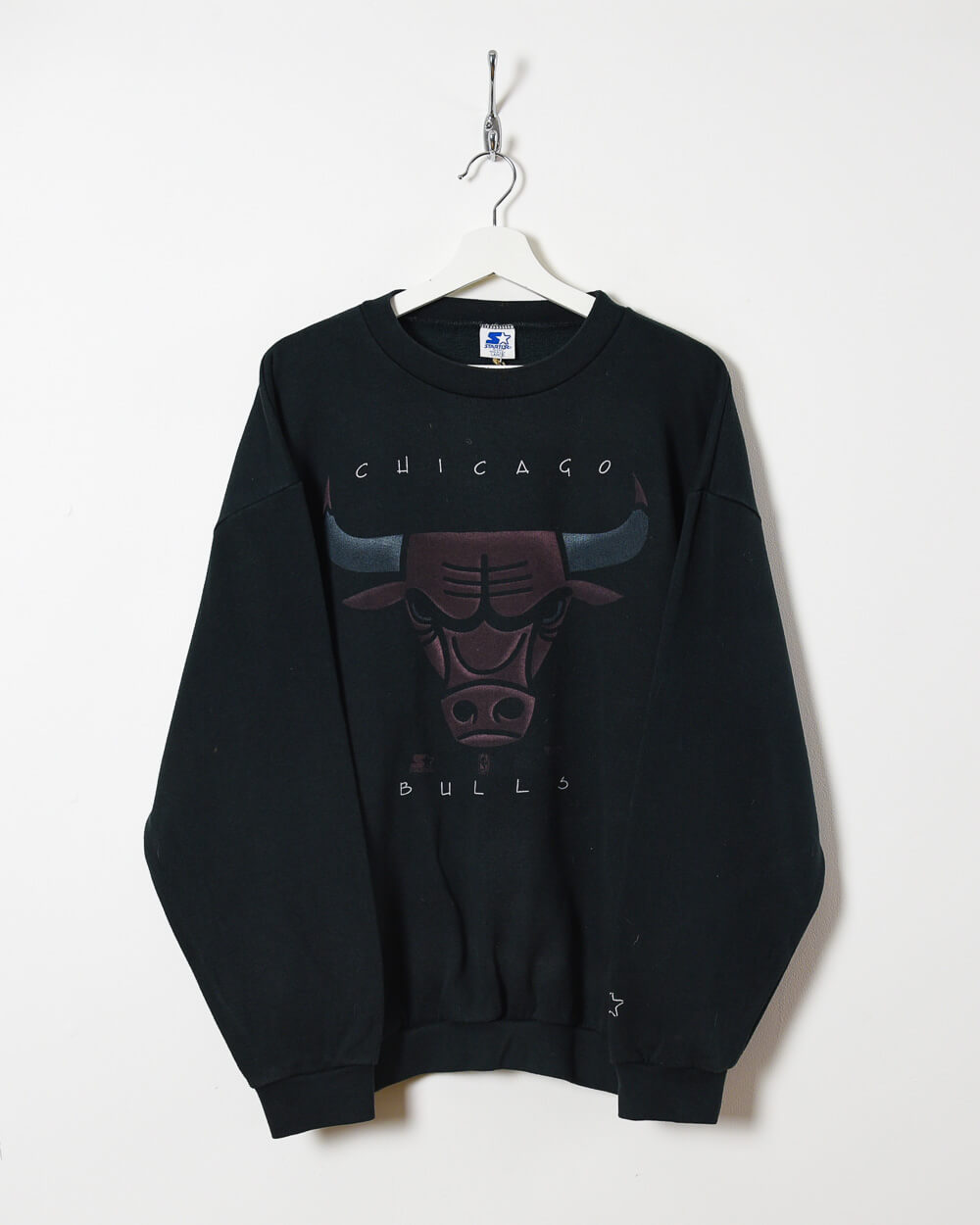 Black Starter Chicago Bulls Sweatshirt - Large