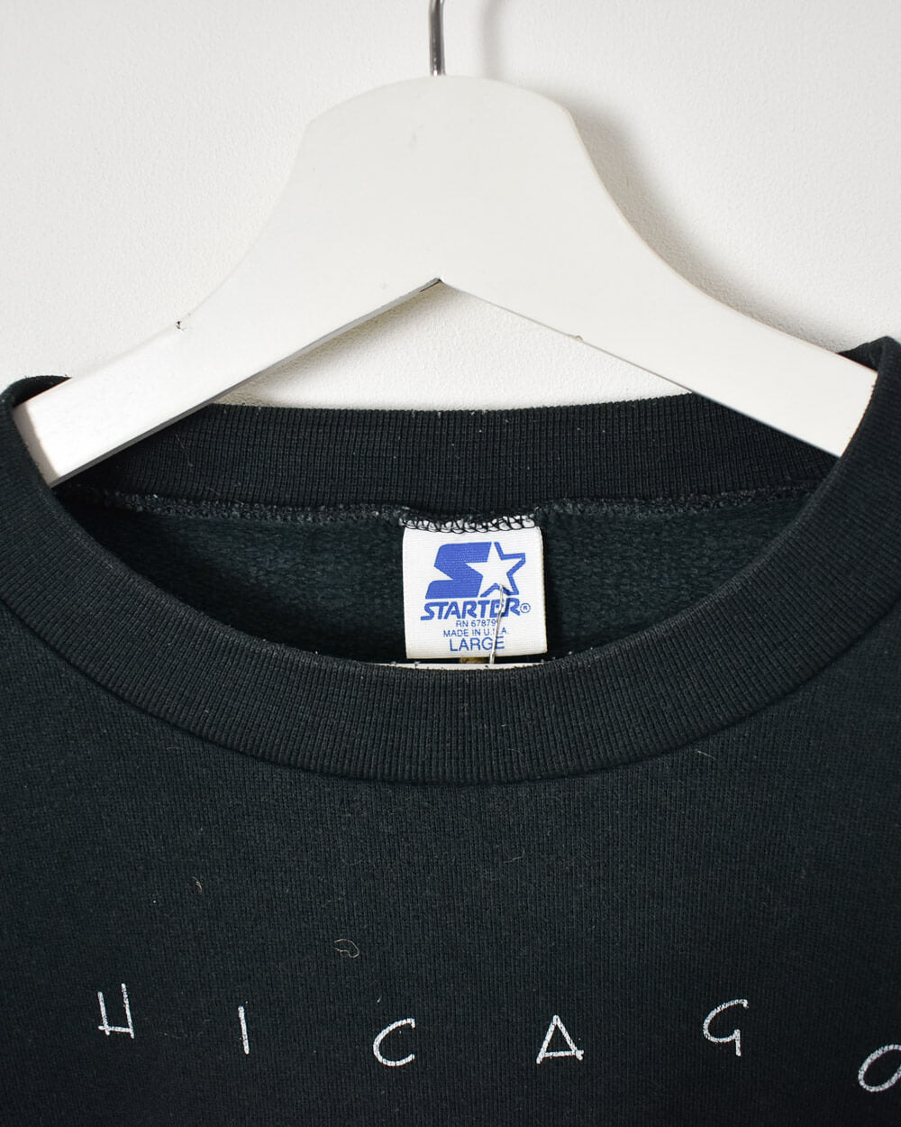 Black Starter Chicago Bulls Sweatshirt - Large