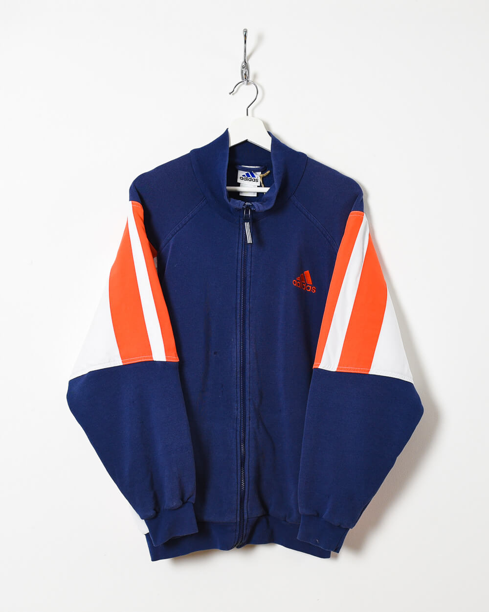 Navy Adidas Zip-Through Sweatshirt - Large