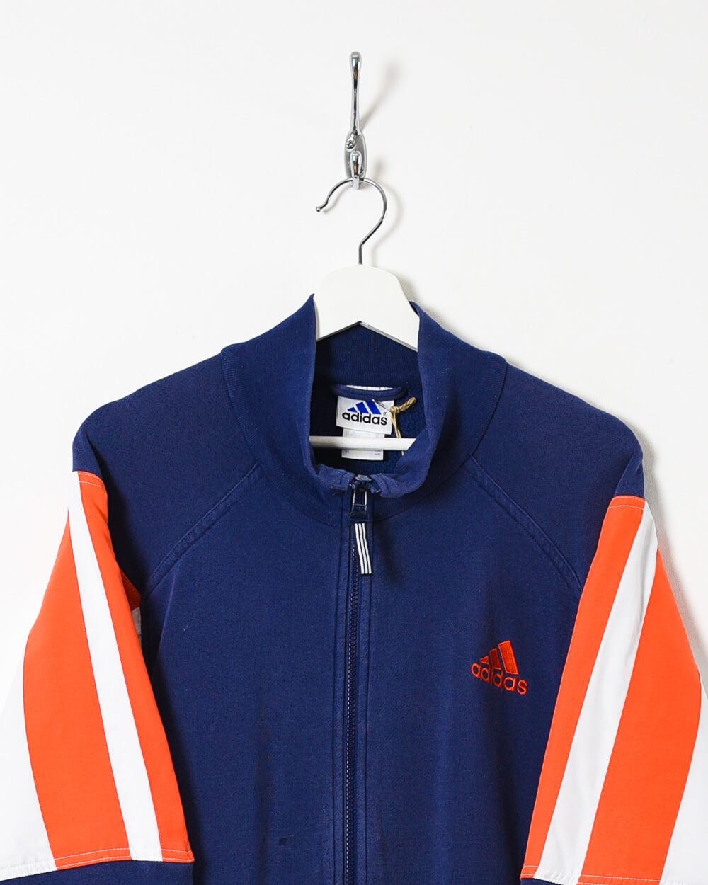 Navy Adidas Zip-Through Sweatshirt - Large