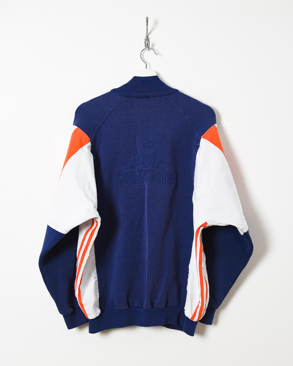 Navy Adidas Zip-Through Sweatshirt - Large