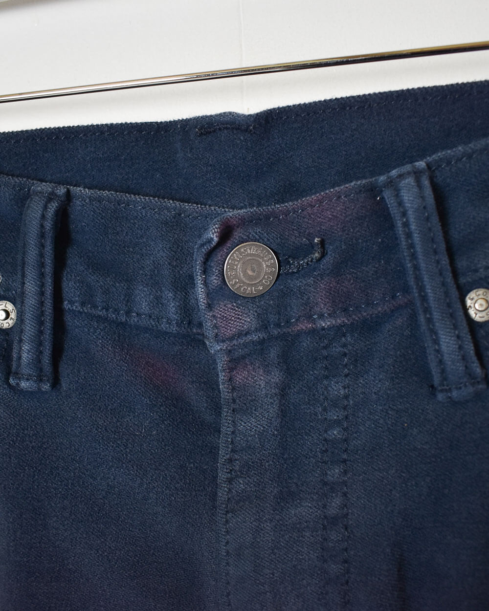 Navy Levi's Suede Jeans - W32 L30