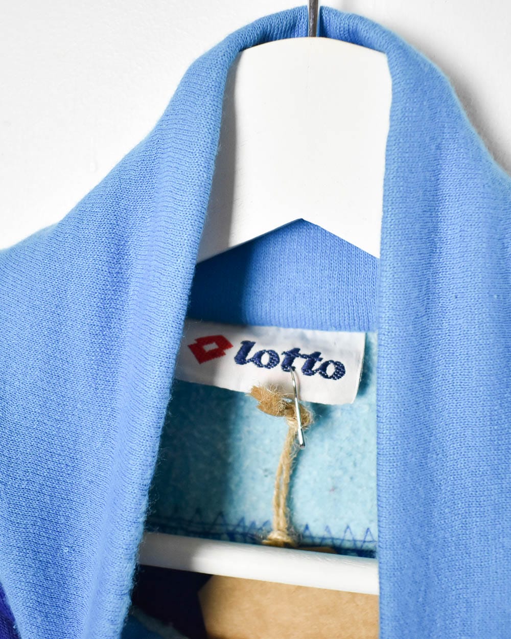 Blue Lotto Double Collar 1/4 Zip Sweatshirt - Small