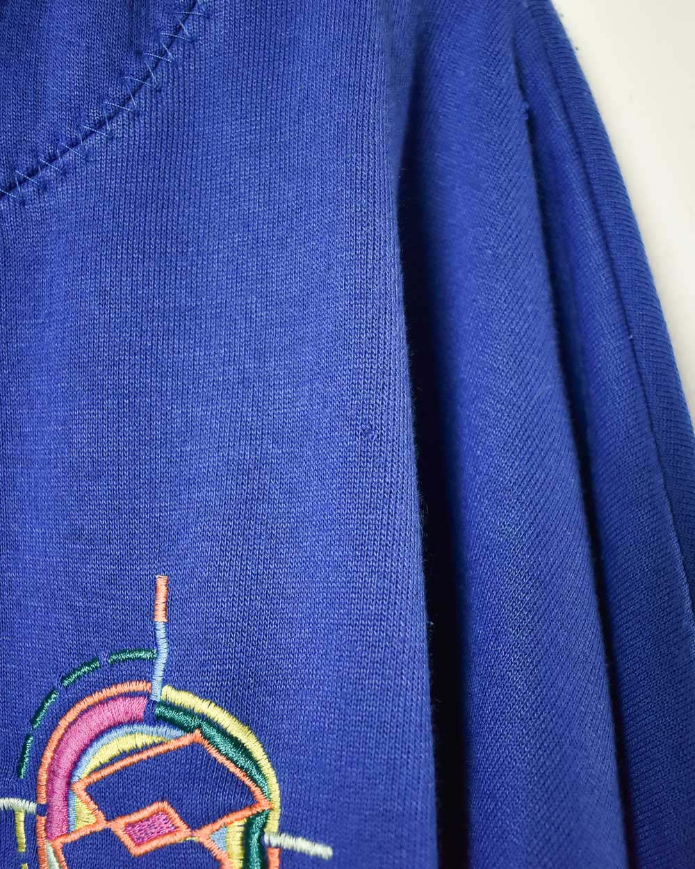 Blue Lotto Double Collar 1/4 Zip Sweatshirt - Small