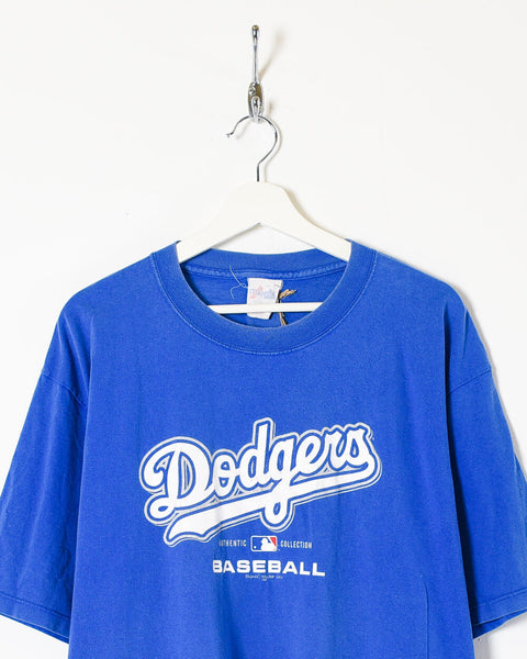 Vintage 00s Blue Majestic MLB Los Angeles Dodgers T-Shirt - X-Large Cotton–  Domno Vintage