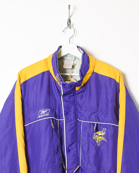 Vintage 00s Purple Reebok Minnesota Vikings Long Jacket - X-Large