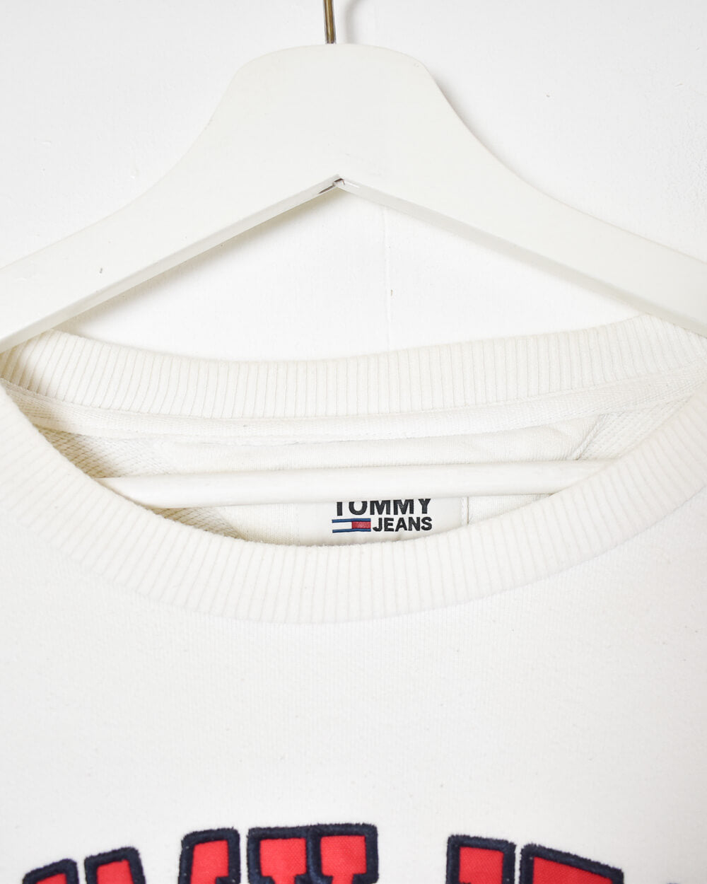 White Tommy Jeans Women's Sweatshirt - Large