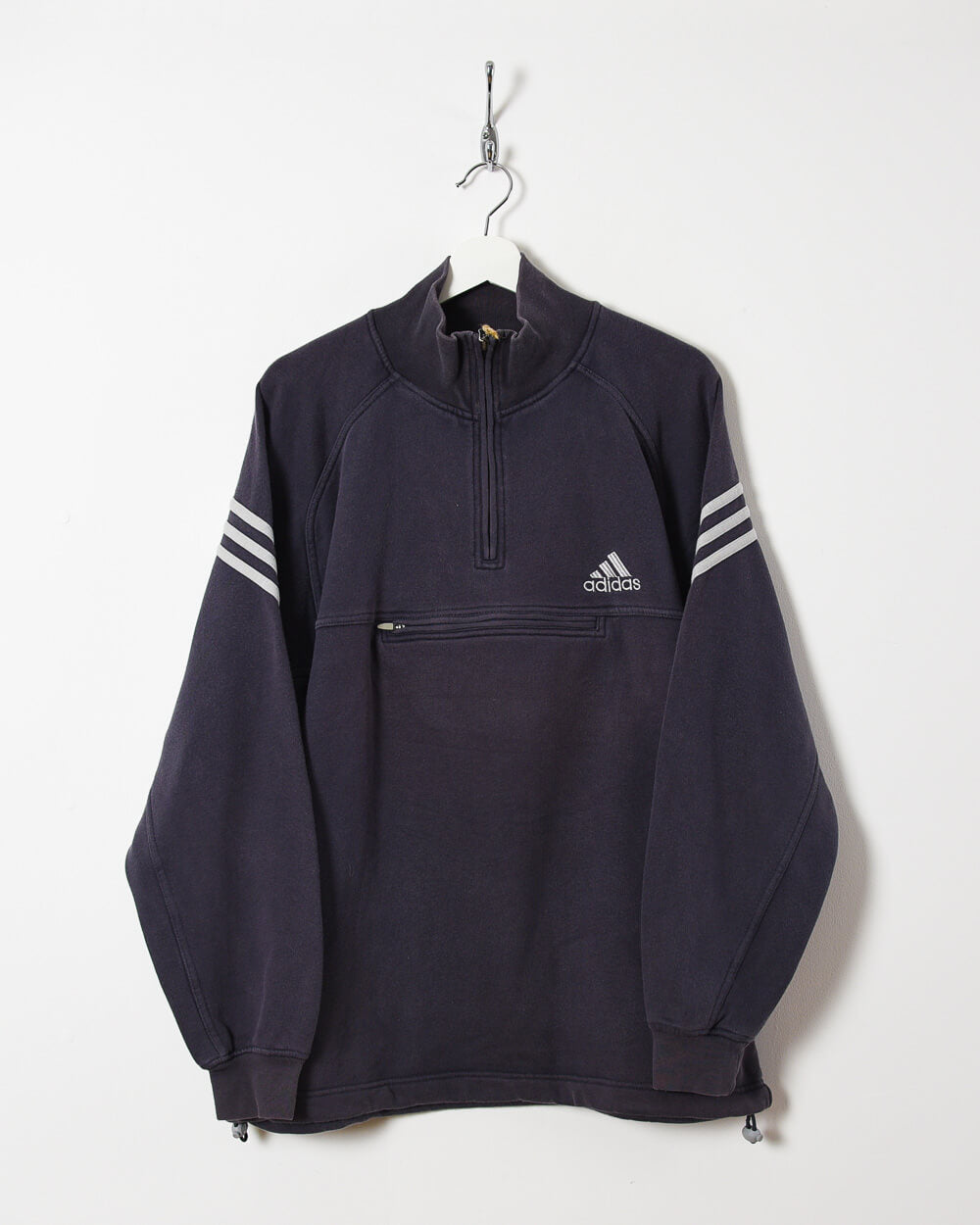 Grey Adidas 1/4 Zip Sweatshirt - Large
