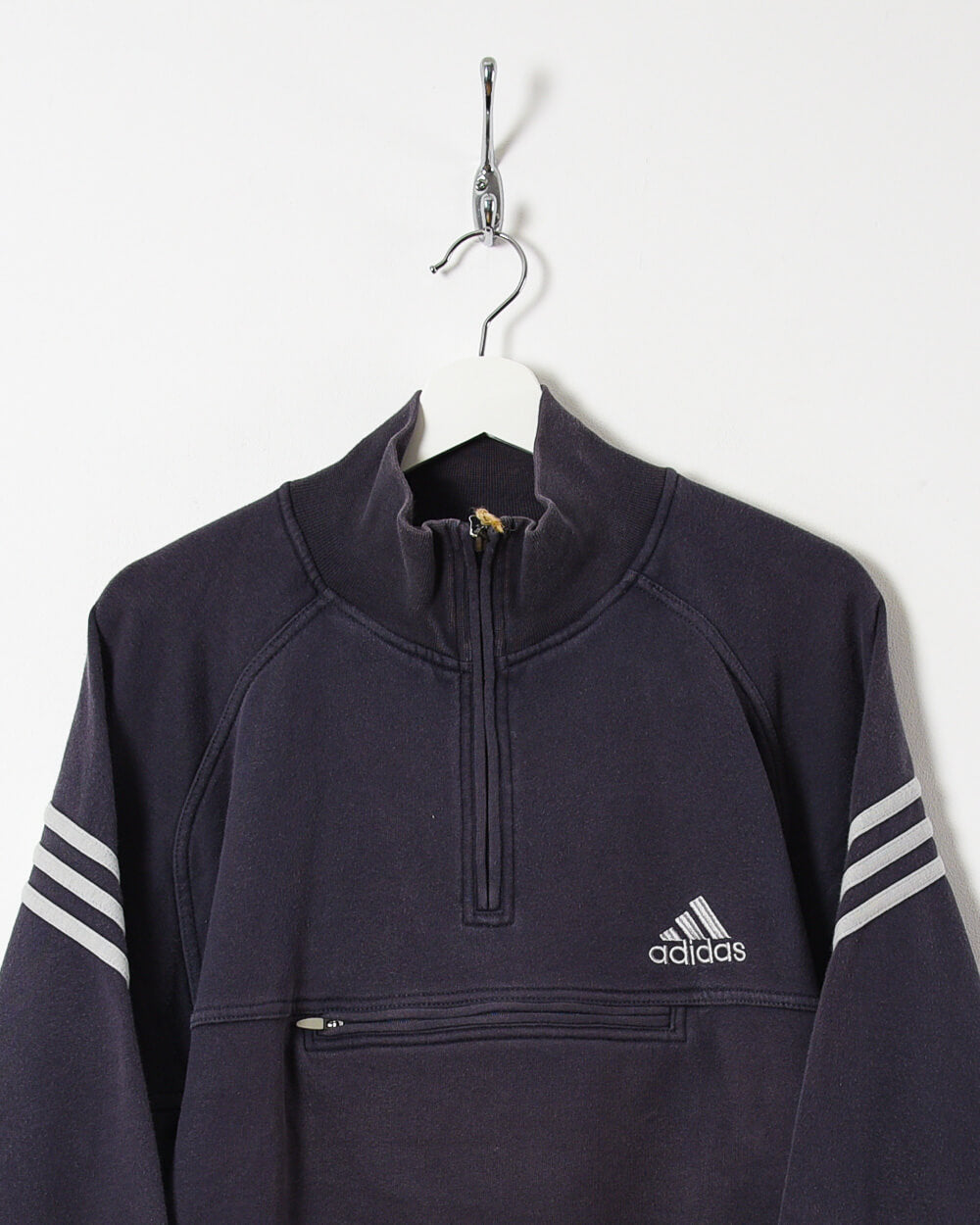 Grey Adidas 1/4 Zip Sweatshirt - Large