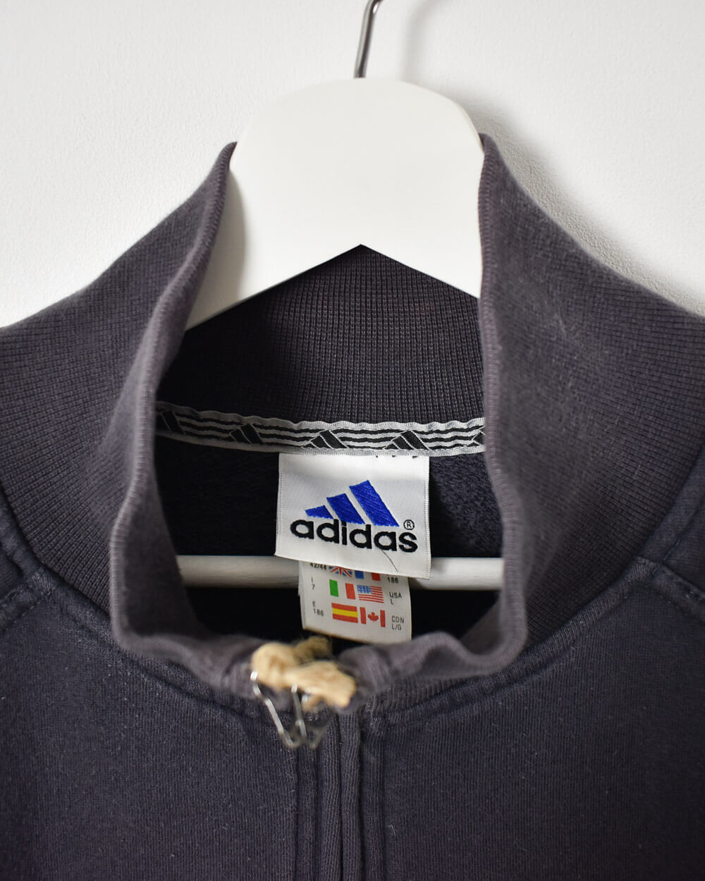 Grey Adidas 1/4 Zip Sweatshirt - Large