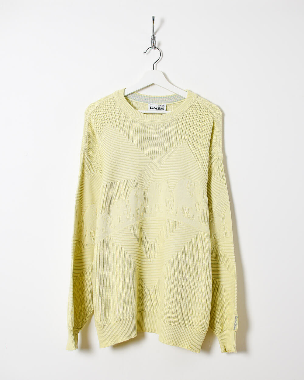 Yellow Carlo Colucci Knitted Sweatshirt - Large
