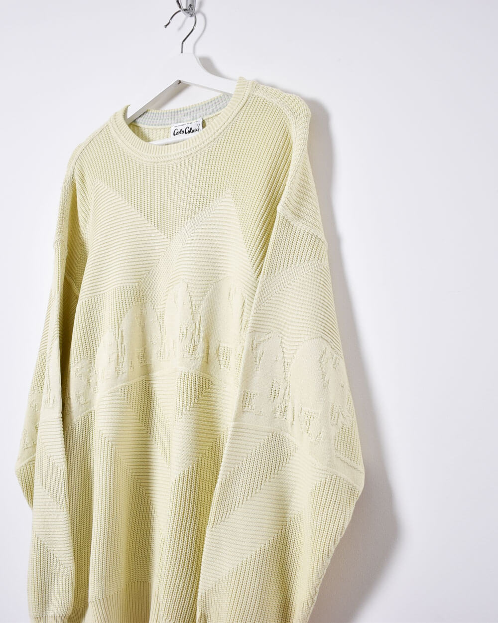 Yellow Carlo Colucci Knitted Sweatshirt - Large