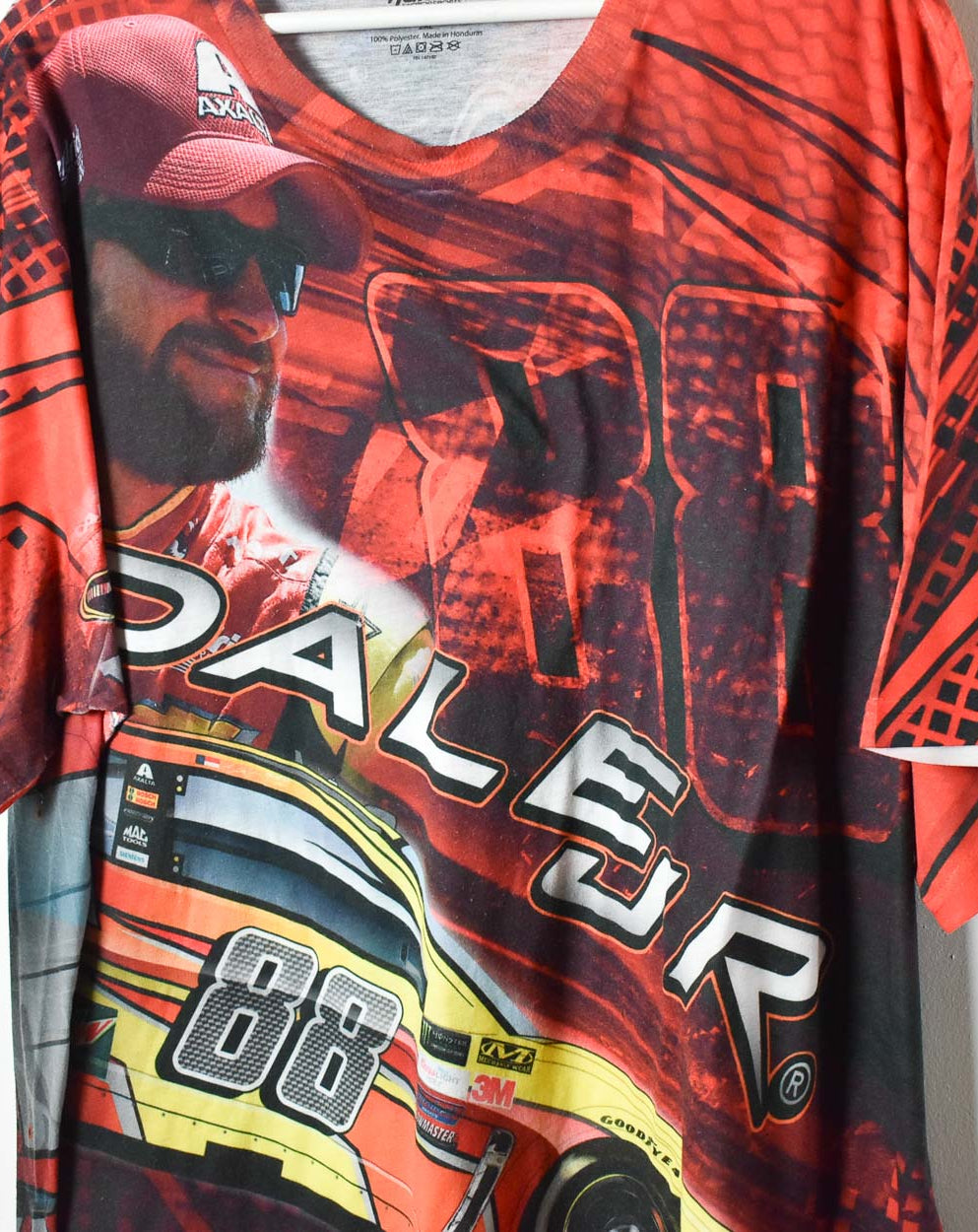 Red Hendricks Motorsports Dale Earnhardt Jr All-Over Print T-Shirt - XX-Large