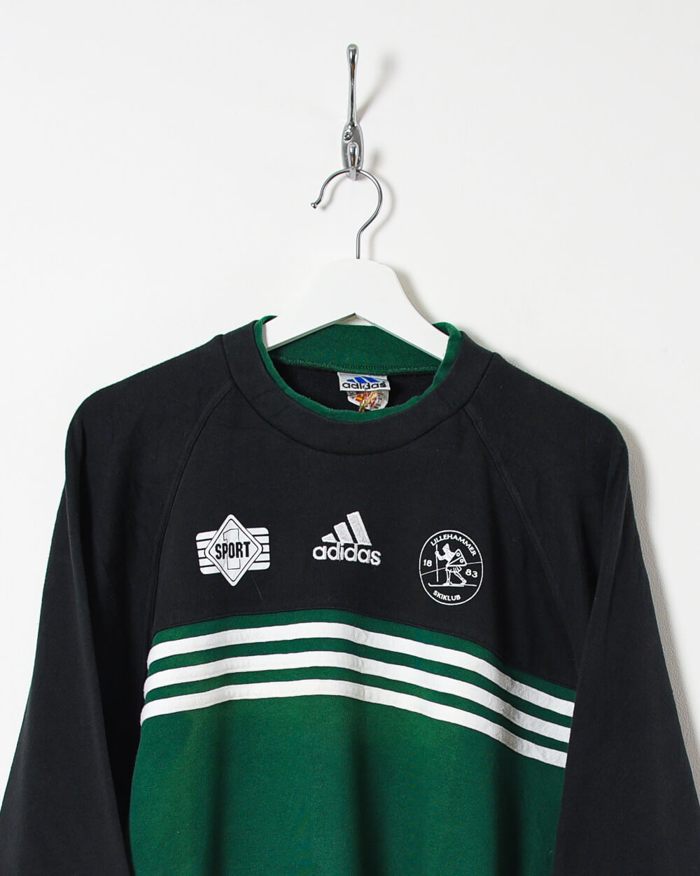 Green Adidas Sport Lillehammer Inga-Lami 1883 Sweatshirt - Large