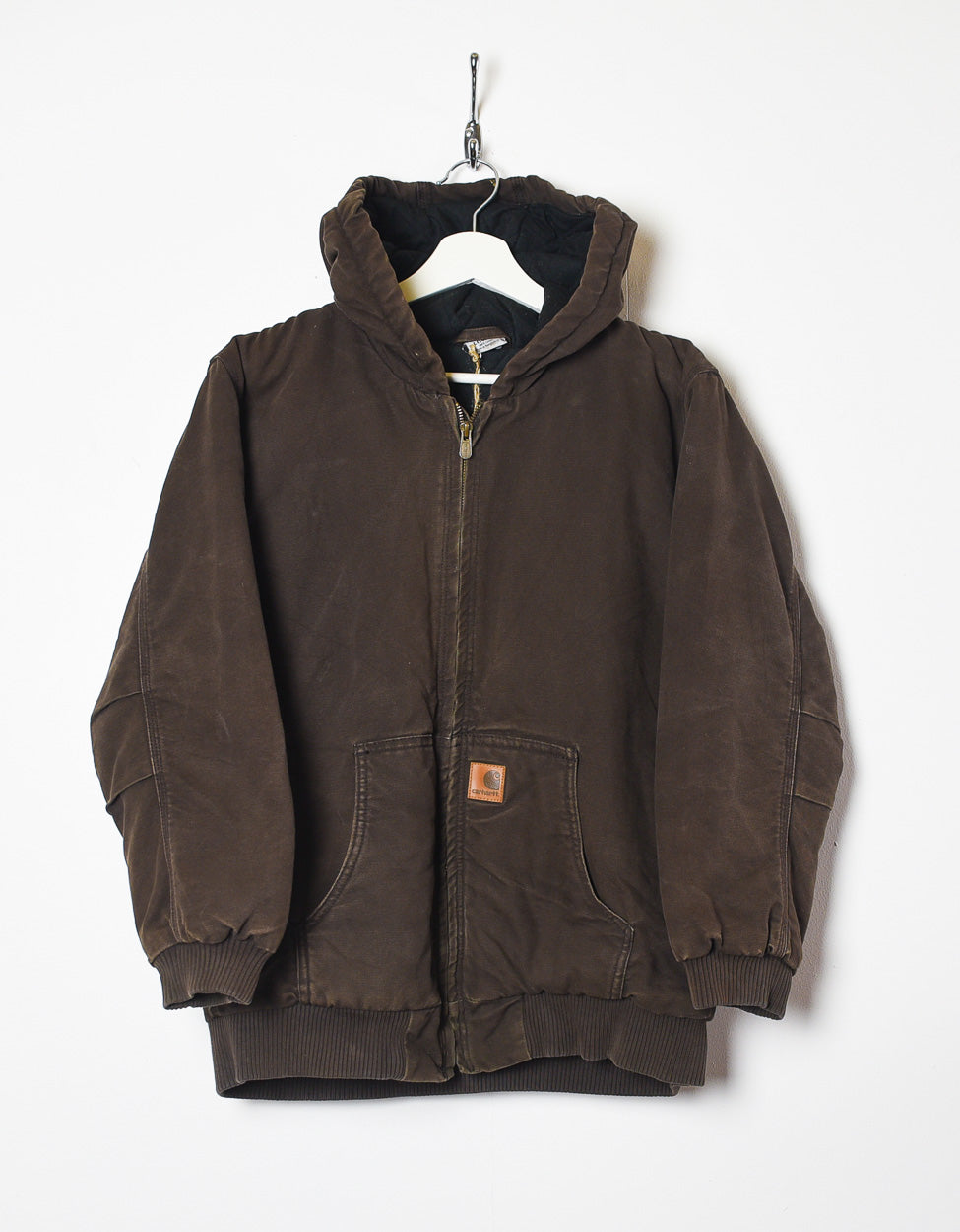 Brown Carhartt Workwear Hooded Detroit Jacket - Small Women's