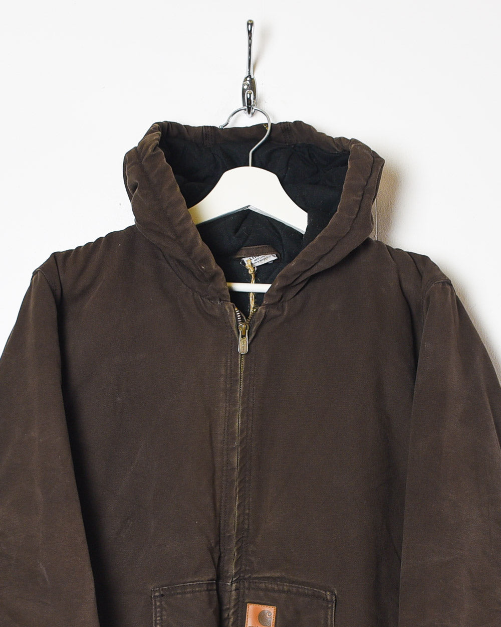 Brown Carhartt Workwear Hooded Detroit Jacket - Small Women's