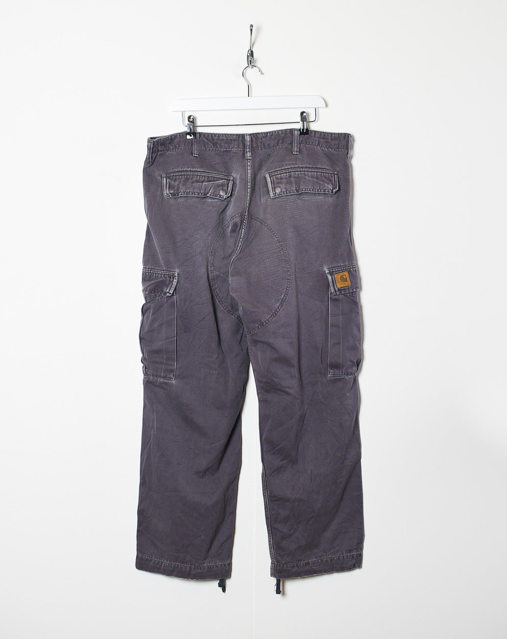 Grey Carhartt Double Knee Carpenter Cargo Jeans - W38 L30