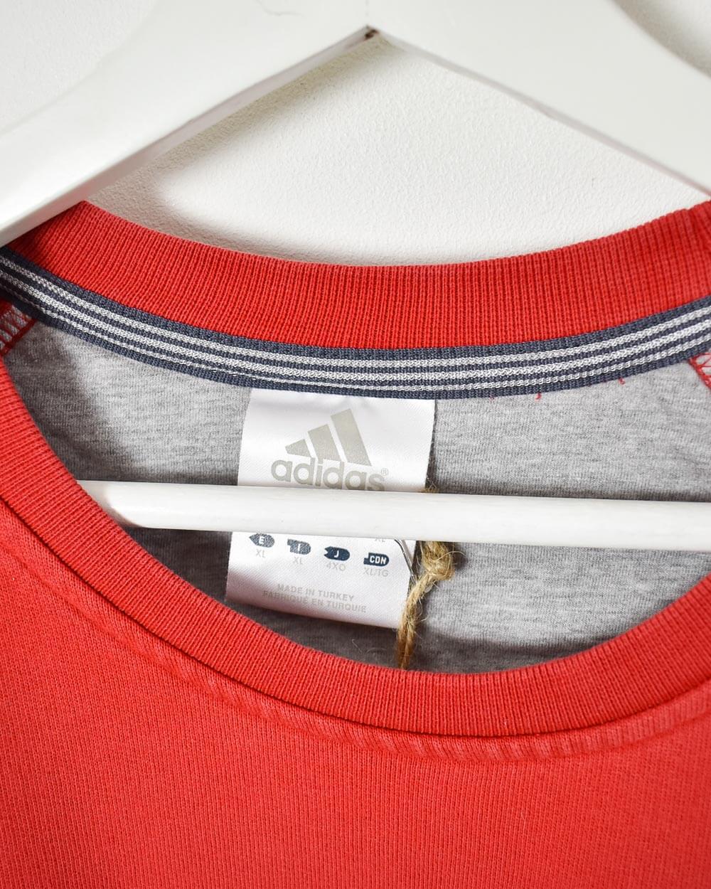 Red Adidas Sweatshirt - X-Large