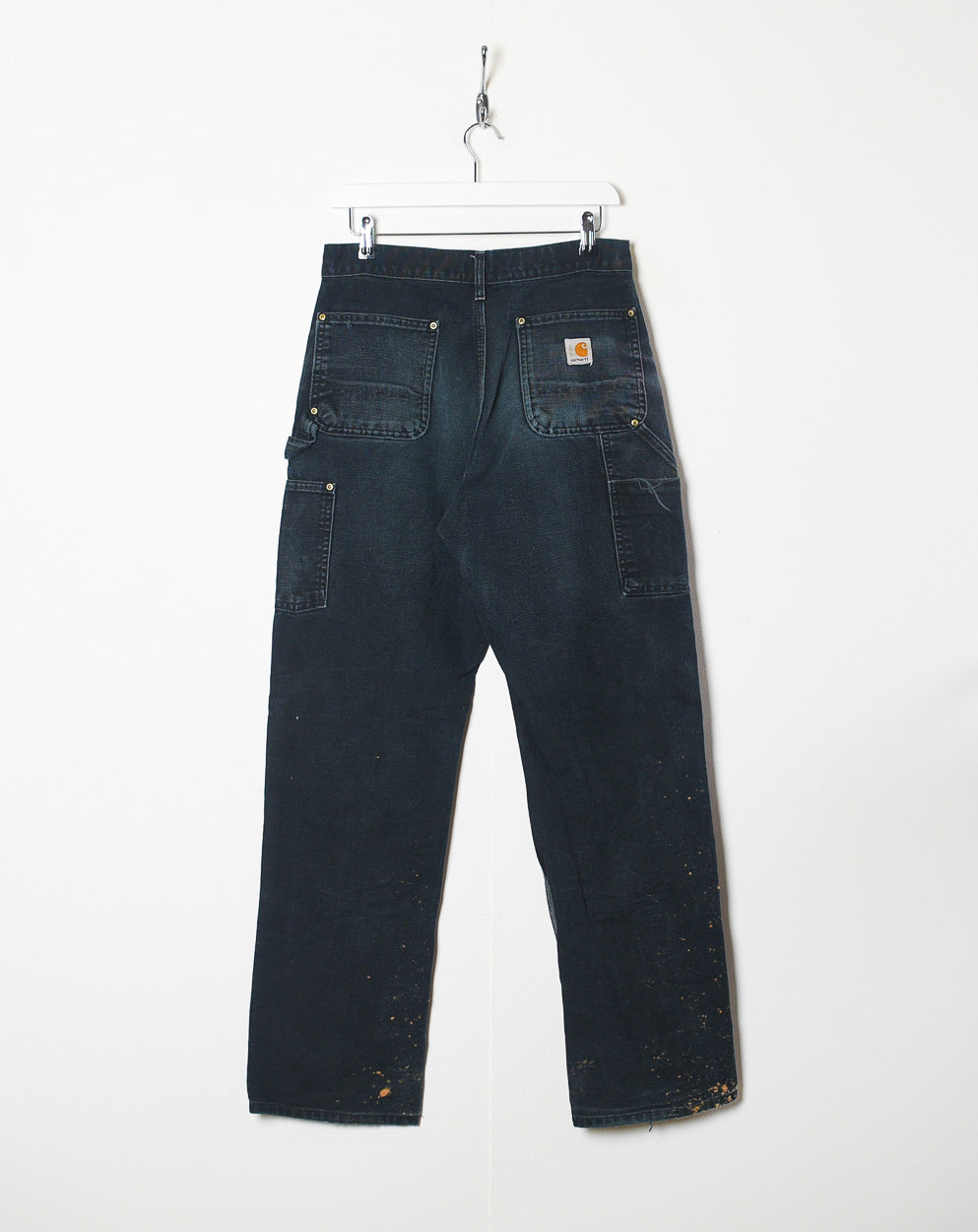Black Carhartt Double Knee Worn Carpenter Jeans - W30 L32