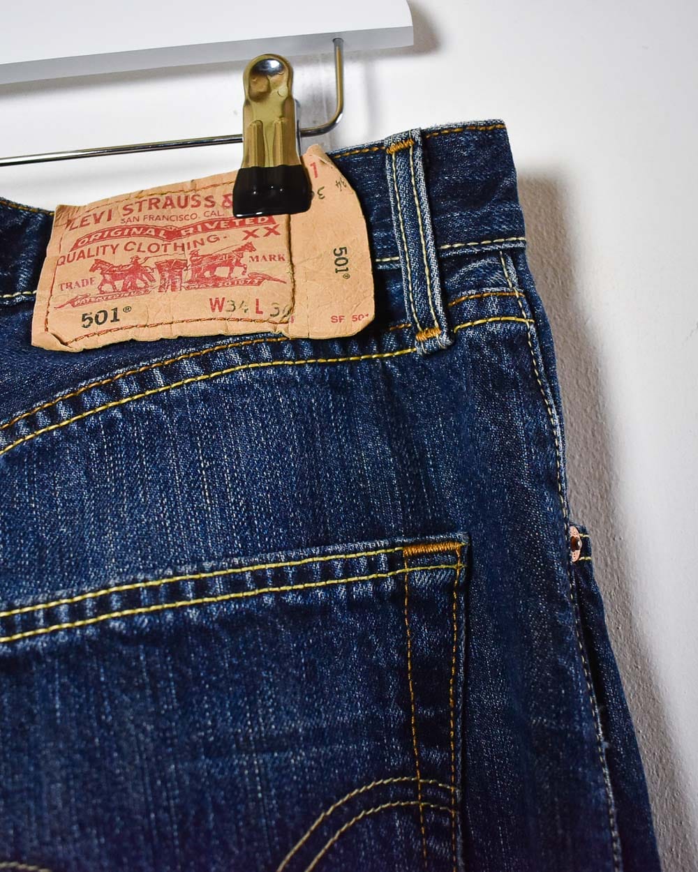 Navy Levi's 501 Jeans - W34 L34