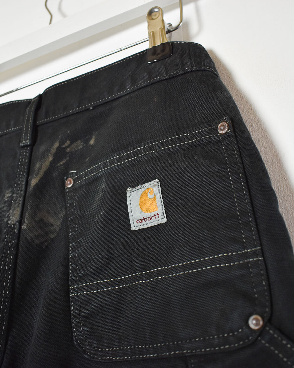 Black Carhartt Heavyweight Double Knee Carpenter Jeans - W30 L30