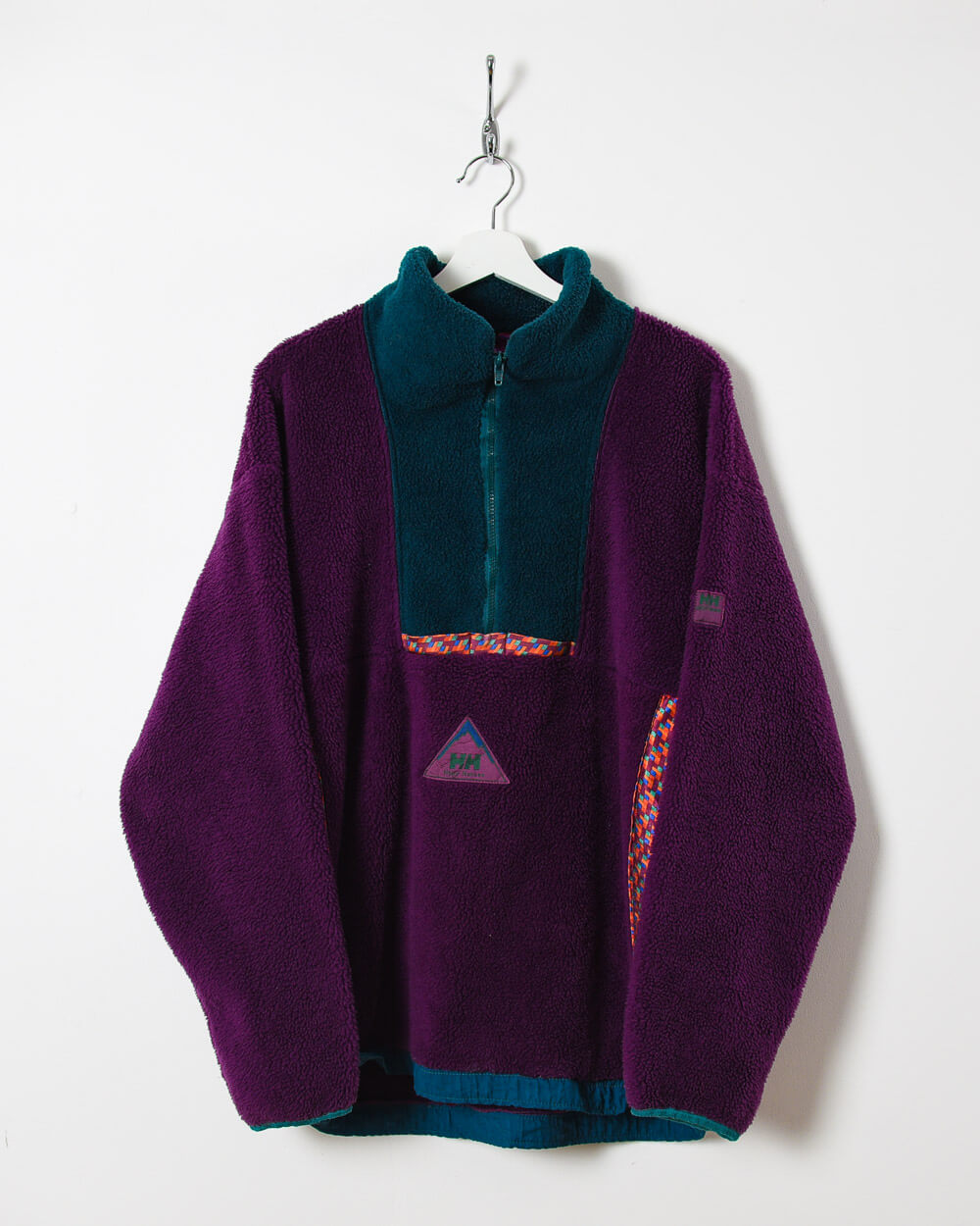 Purple Helly Hansen 1/2 Zip Colour Block Fleece - Large