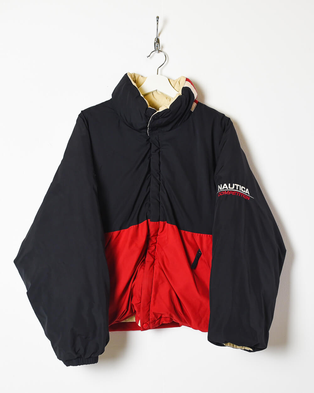 Black Nautica Reversible Puffer Jacket - Large