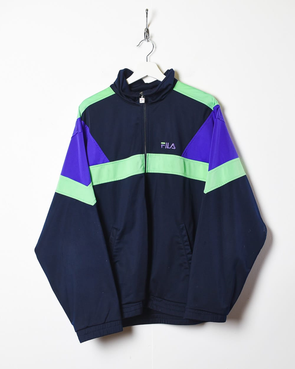 Navy Fila Tracksuit Top - X-Large